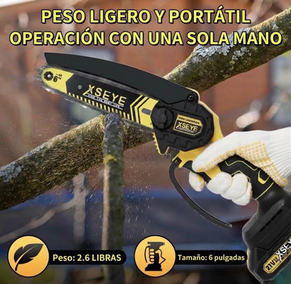 Mini motosierra inalambrica - poda, corta ramas, mantenimiento de jardin