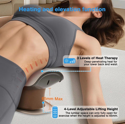 Electric lumbar traction massager, 20-level electrotherapy, vibration massage, and therapy.