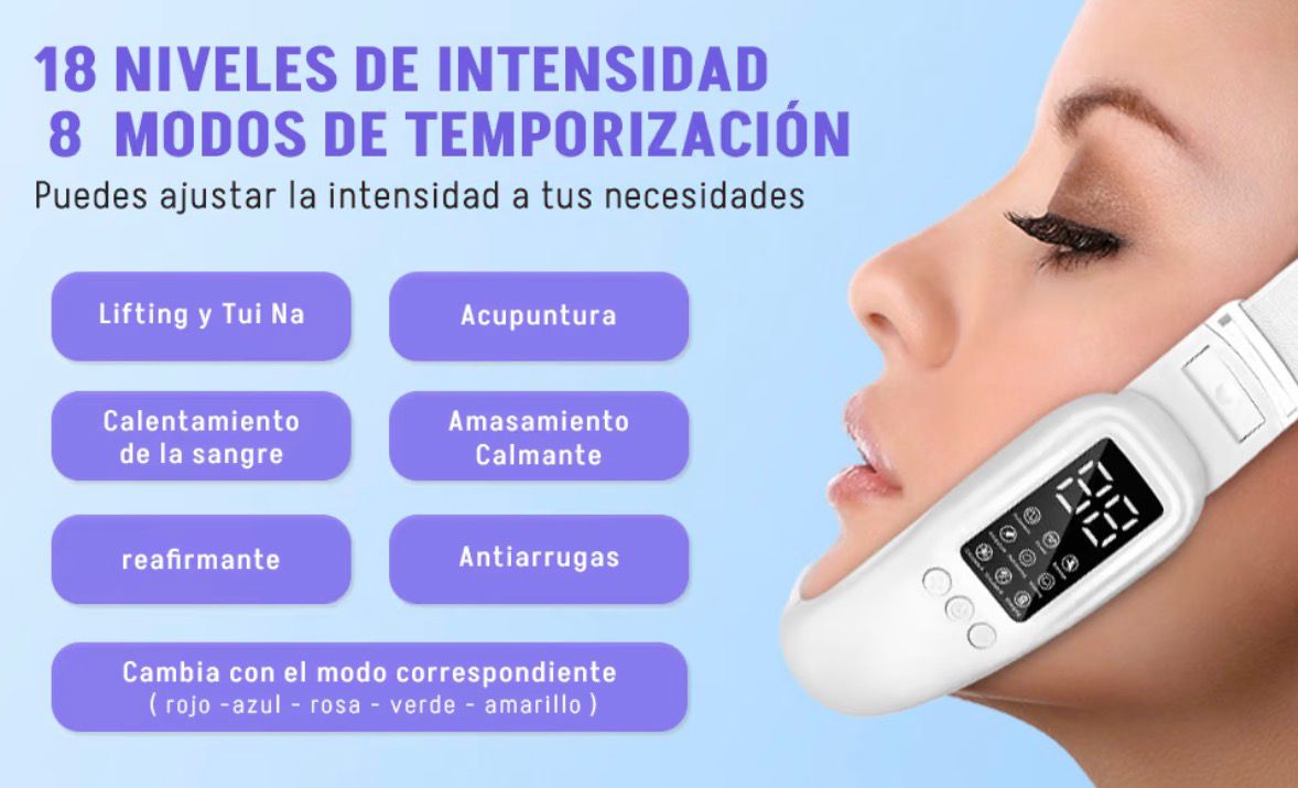 Masajeador facial, elimina papada,disminuye arrugas y relaja la cara